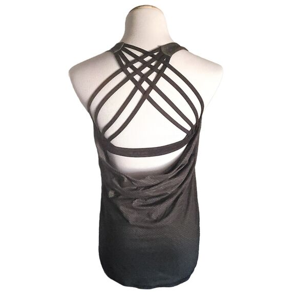 Lululemon 2-In-1 Wild Tank Top Built-in-Bra Heathered Black/ Grey Women's  4 - Picture 5 of 12